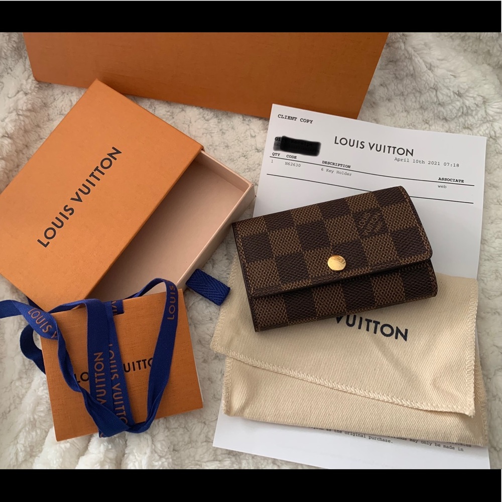 Sold - Louis Vuitton Damier Ébène 6 Key Holder NWT